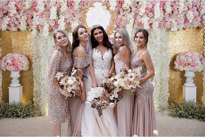 12x10ft Pink Flower Wall Photography Backdrop Proposal Ceremony Wedding Floral Photography Background Women Girl Birthday Party Bridal Shower Decor Banner Photo Booth Props