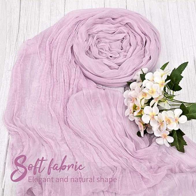20 Pack Lavender Table Runner 10FT Long Cheesecloth Table Runner Cheese Cloth Gauze for Wedding Party Birthday Decoration-Lavender