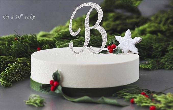 LOVENJOY Monogram Cake Topper Letter B, Gift Boxed