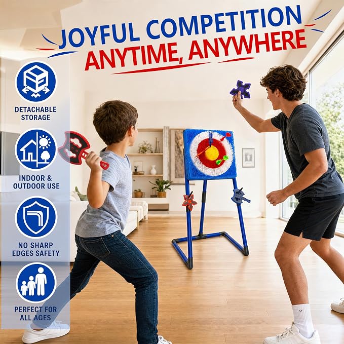 Axe Throwing Game for Backyard, Throwing Axe Set with Axe Throwing Target, Ax Throwing Game for Indoor Outdoor Lawn Party Game