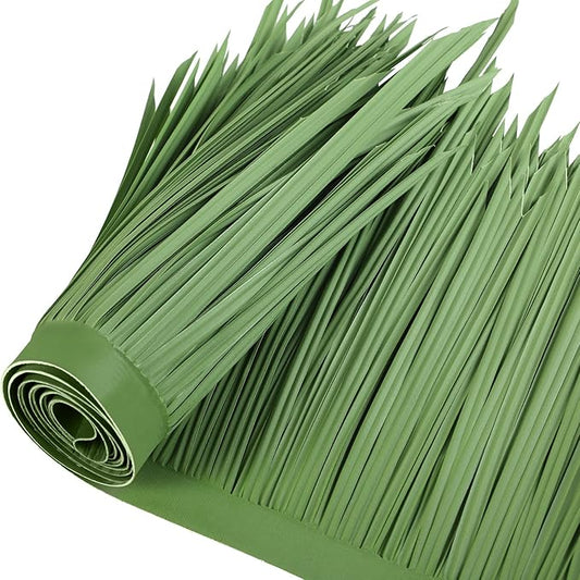 Mexican Tiki Hut Grass Skirting Roof Tiki Bar Grass Duck Blind for Thatch Roofing Bar Decorations Roll Palm Palapa Straw Thatch Roof for Fence Party(Jungle Green,79 x 15 Inch)