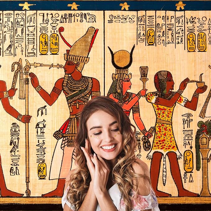 Ancient Egyptian Backdrop Antique Egyptian Papyrus Hieroglyphs Photography Background Egypt History Painting Religion Culture Backdrops Portrait Photo Booth Shoot Studio Props Vinyl 5x3ft