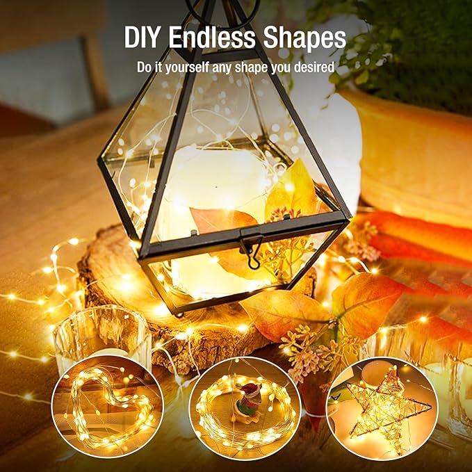 50 Pack Fairy Lights Battery Operated - 7ft 20 Led Small Twinkle lights 3 Modes, Bulk Mini String Lights Waterproof for Mason Jars Vases Crafts Party Wedding Mothers Day Decoration-Warm White
