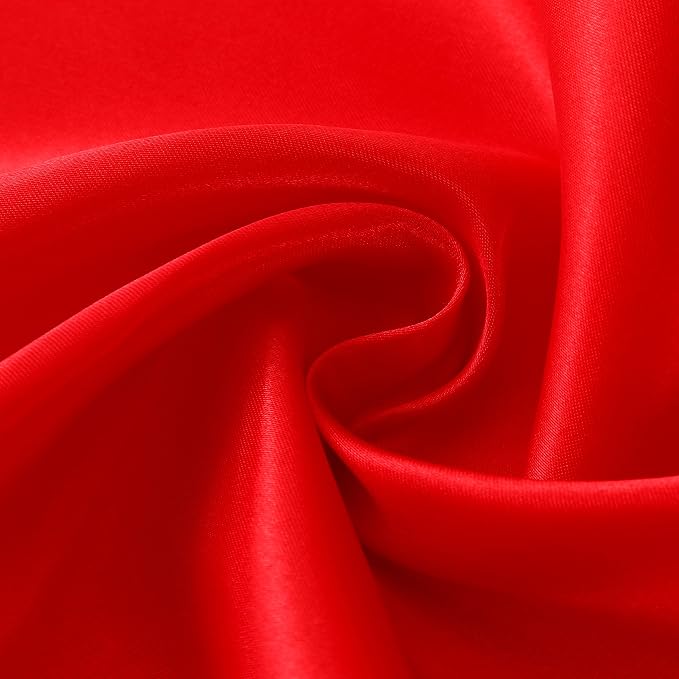 Horbaunal 2 Pack Red Satin Table Runner 12 x 108 Inch, Smooth Table Runners for Wedding Banquets Birthday Party