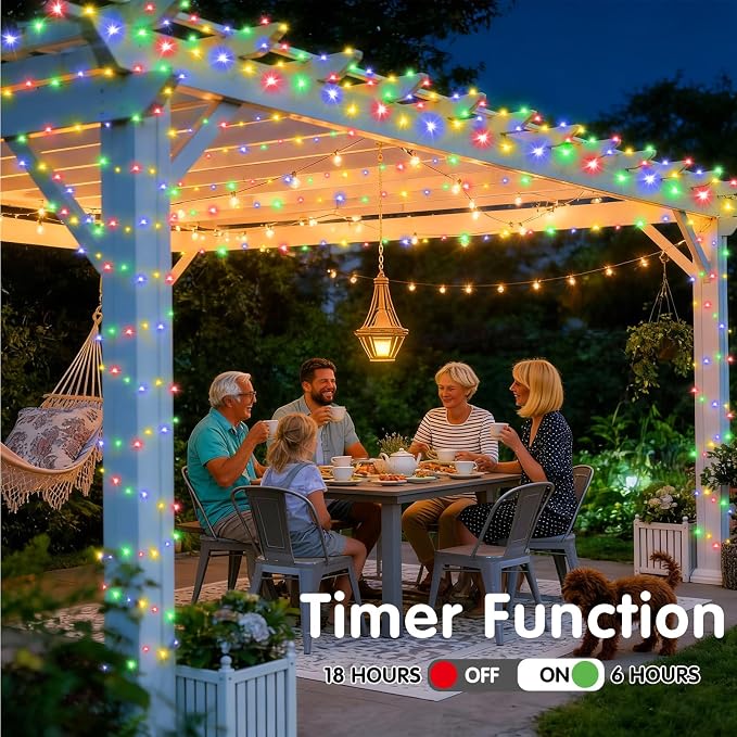 SAUIRS 400FT 1000 LED Christmas Lights Outdoor String Lights with 8 Modes Timer Waterproof Fairy Light Plug in for Outside Indoor Party Xmas Palm Tree Yard Wedding Decorations(Multicolor)