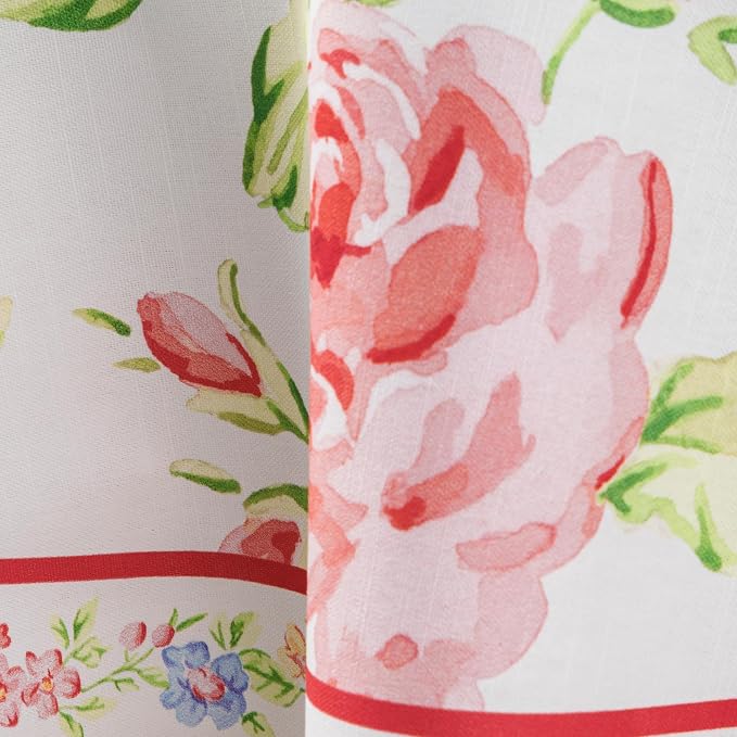 Maison d' Hermine Table Cloth Round Table 100% Cotton 63 Round Inches Tablecloth Reusable Decorative for Dining Kitchen Room Farmhouse Party Home Hotel Restaurant Spring Summer - Vintage Floral