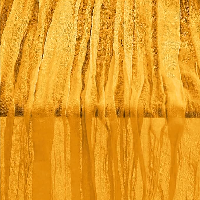 1 Pack Gold Cheesecloth Table Runner 35x120 Inch 10Ft Rustic Gauze Cheese Cloth Table Runner Sheer Cheesecloth Table Runners for Wedding Party Bridal Shower Decoration