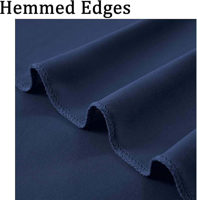 10ft x 8ft Wrinkle Free Navy Blue Backdrop Curtains for Parties, Thick Fabric Photo Backdrop Drapes for Weddings Photography Birthday Party Backgrpund Decor