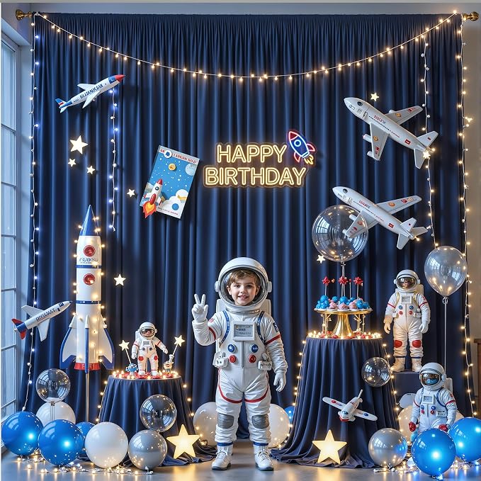 30ftx12ft Wrinkle Free Navy Blue Backdrop Curtain, 6 Panels 12FT Long Wedding Photo Backdrop Drapes, Silky Polyester Back Drop Cloth for Birthday Photography Background Party Backdrop Draping