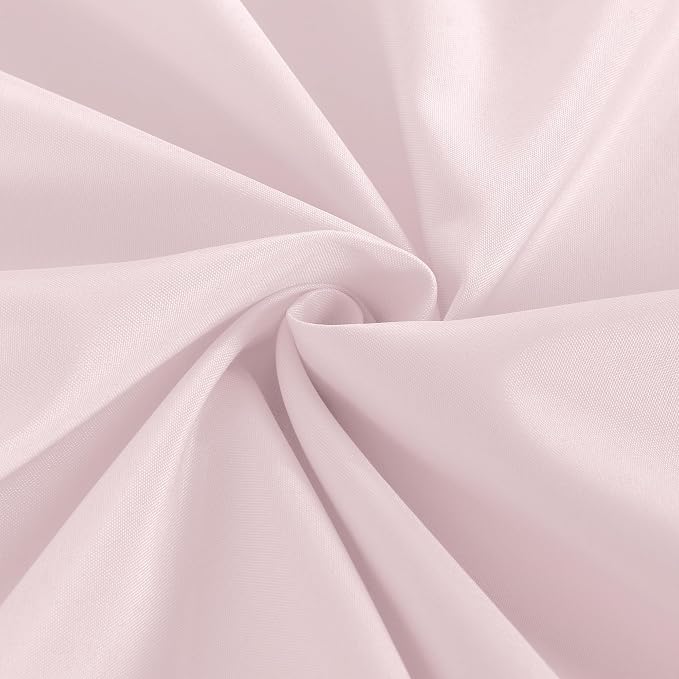 Obstal 2 Pack Table Clothes for 8 Foot Rectangle Tables - Water Resistant Washable Fabric Polyester Rectangle Table Cover Protector for Wedding, Banquet and Trade Shows, 96L x 30W Inches, Dusty Pink