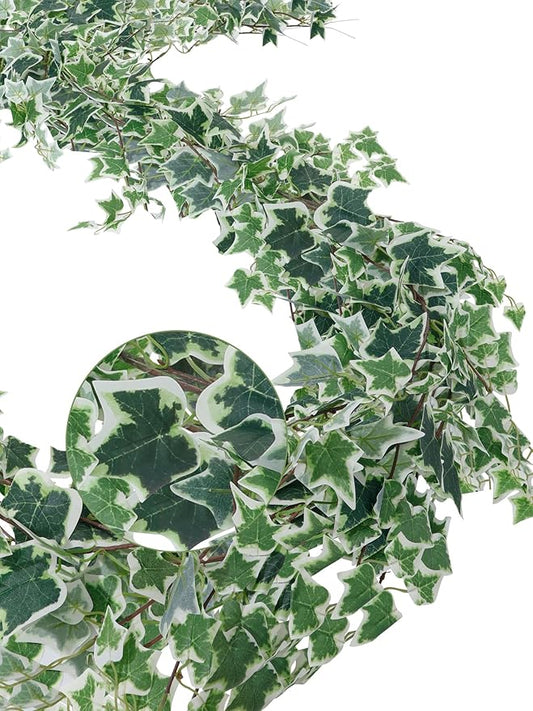 ucky 2pcs Artificial Ivy Artificial Vines Artificial Plants 71 Inch Fake Hanging Plants Silk for Garden Terrace Beach Party Decoration Wedding Decoration （White）
