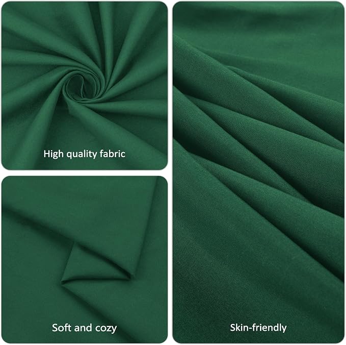 8 Pack Dark Green Tablecloth 60x102 Inch Hunter Green Rectangle Table Cloth for 6 Foot Rectangle Tables, Wrinkle Resistant Washable Fabric Table Cover for Dining Banquet Wedding Party