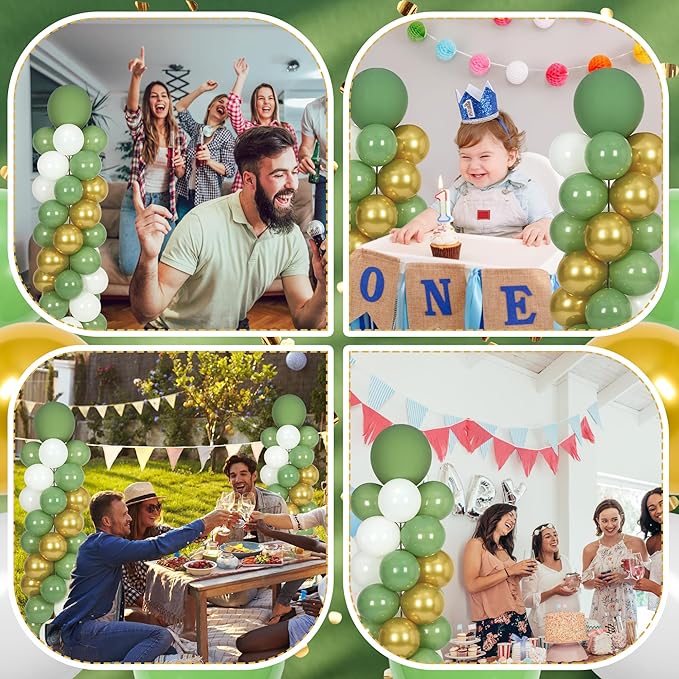 Balloon Column Stand with 102 Balloons, Balloon Column Kit Set of 2, Metal Balloon Tower Stand with Base for Floor, Height Adjustable from 1.57 to 7 Ft, For Party Decorations