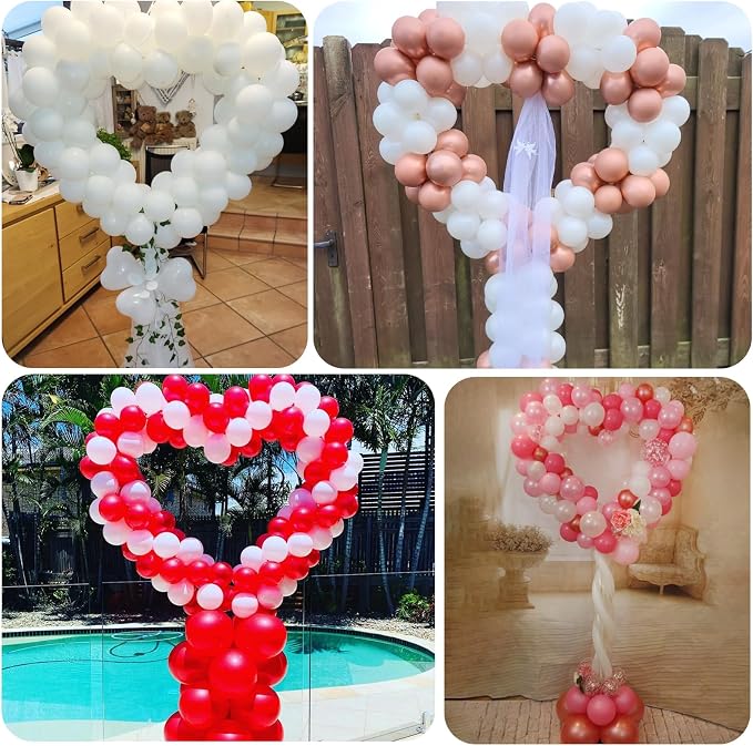 Adjustable Height Heart Arch Metal Heart Shaped Arch Stand for Proposal Wedding Arches for Ceremony Valentine's Day Baby Shower Birthday Party Decor