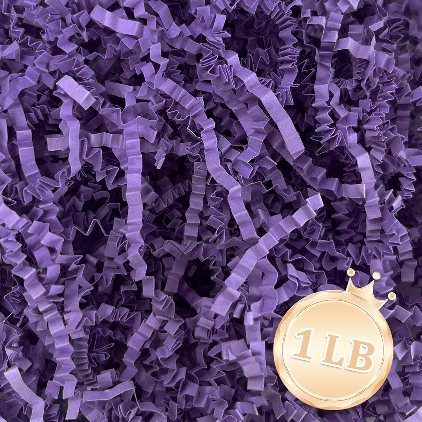 1 LB Deep Purple Crinkle Cut Paper Shred Filler Great for Gift Wrapping, Deep Purple Basket Fillers, Birthday, Gift Wrapping, Anniversary, Halloween Thanksgiving Christmas Party Decor Filling Supplies