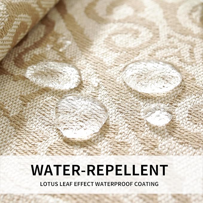 Linen Tablecloths for Rectangle Tables,About 8 FT Table Cloth Advanced Waterproofing Technology for Dinningroom,Farmhouse