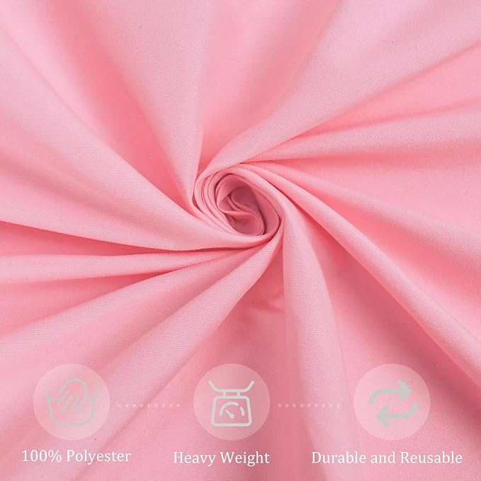 Fivenl 8 Pack Premium Round Tablecloth 90 Inch Pink Round Table Covers Bulk Washable Polyester Fabric Round Table Clothes for Wedding Party Reception Banquet Buffet Restaurant (Pink, 90 Inch)
