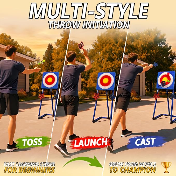 Axe Throwing Game for Backyard, Throwing Axe Set with Axe Throwing Target, Ax Throwing Game for Indoor Outdoor Lawn Party Game