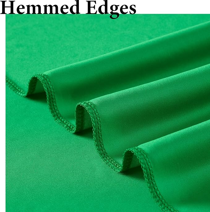 10ftx10ft Wrinkle Free Green Backdrop Curtains for Parties, Silky Polyester Photo Backdrop Drapes 2 Panels 5x10ft Back Drop Cloth for Wedding Birthday Baby Shower Photography Background