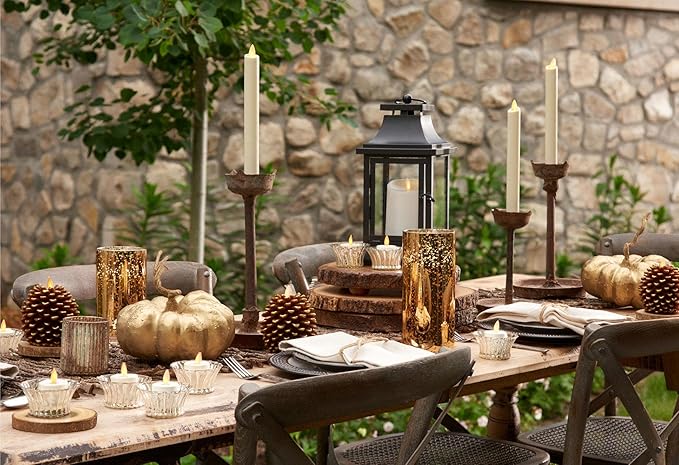 Luminara Flameless LED Tea Light Candle, 1.4" x 2", Pack of 2, Plastic Pearl Ivory, Real Flame, Battery Operated w/Remote Timer Function