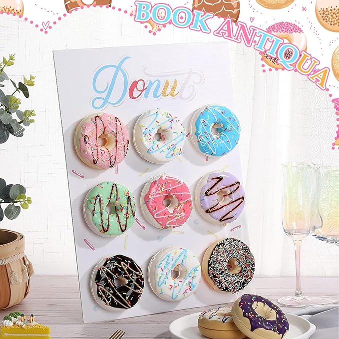 Jetec Donut Stand Donut Display Stand 2026 Graduation Wedding Party Desserts Holder Wall Reusable Board Dessert Table Holder for Birthday Party Supplies for Wedding Baby Shower Treat(White)