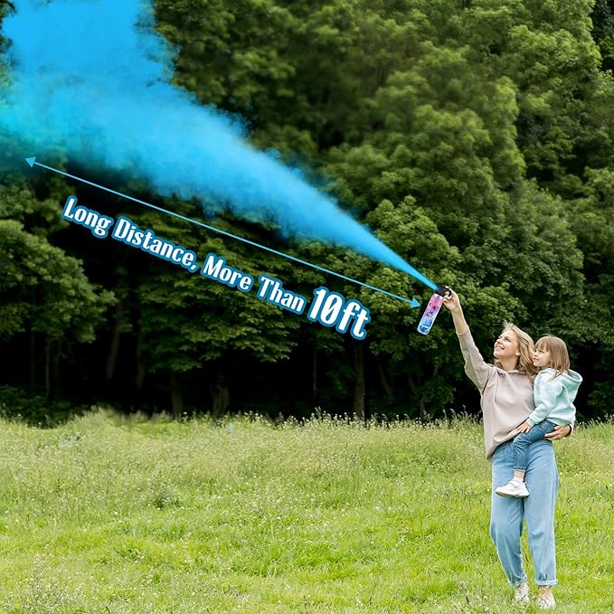 QIYVLOS Gender Reveal Fire Extinguisher 2 Packs, Gender Reveal Smoker Bomb, Baby Boy Reveal Party Ideas for Gender Reveal Decorations (Small, Blue)