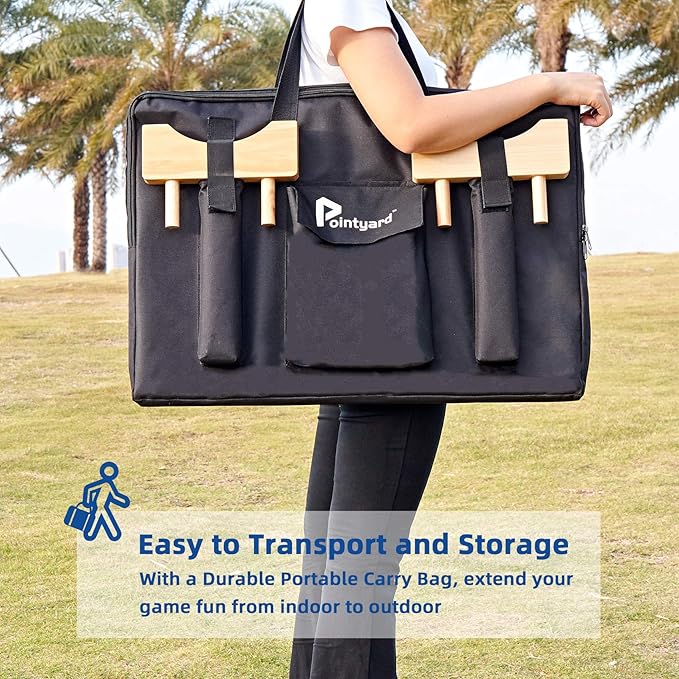 Giant Wooden 4 in a Row Vintage 2.8Ft Outdoor Yard Game for Adults Famliy, with 42 Pcs Chips & Durable Carrying Bag, Halloween Christmas Party Game Gifts for Lovers