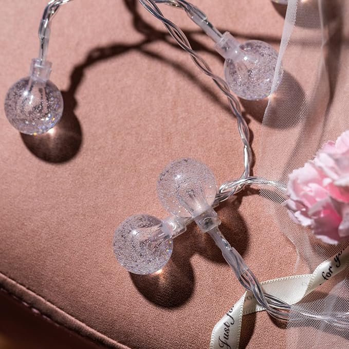 Bubble Globe String Lights, 25 ft USB Powered Decorative LED Novelty String Lights (Bubble Globe)