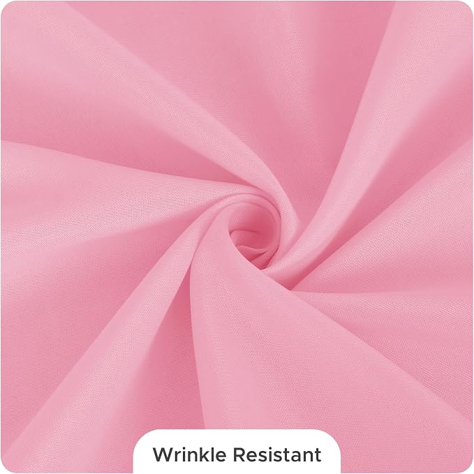 Fitable 8 Pack Rectangle Tablecloths: Stain Resistant Wrinkle Free Table Clothes, Washable Reusable Polyester Table Covers for Wedding Party Birthday Banquet Reception(Pink, 60x102 Inch)