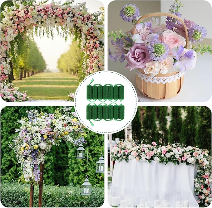 42 Pcs Floral Foam Garland 27.6ft Flower Sponge Blocks Kit, Absorption Flower Holder Arch Door Tabletop Flower Arrangement Material Floral Craft Wet Foam Blocks for Home Wedding Holiday Decoration