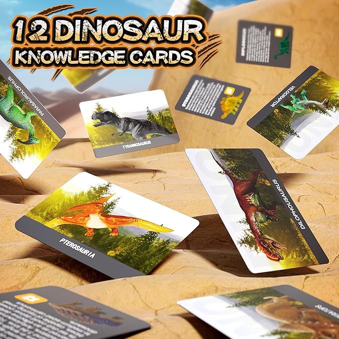 12 Dinosaur Eggs Dig Kit Toys for Kids, Dinosaur Eggs Excavation Kit with Magnifier, Easter Basket Stuffers, Science STEM Birthday Party Favors Gifts for Boys Girls Age 3 4 5 6 7 8 9 10 + Years Old