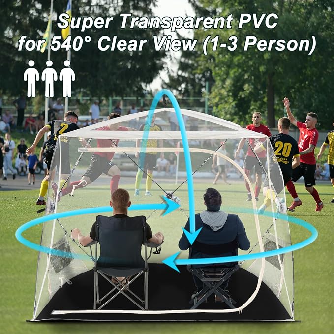 Sports Tent for 1-3 Person,Portable Pop Up Outdoor Weatherproof Shelter, Instant Bubble Tent for Sports Event,Camping,Fishing
