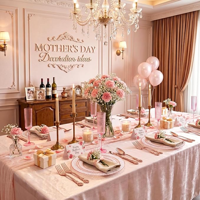 102PCS Rose Gold Plastic Plates - Clear Rose Gold Disposable Plates - Elegant Hammered Plate Include 51PCS 7.5inch Dessert & 51PCS 10.25inch Dinner Plate for Wedding Party Mother’s Day
