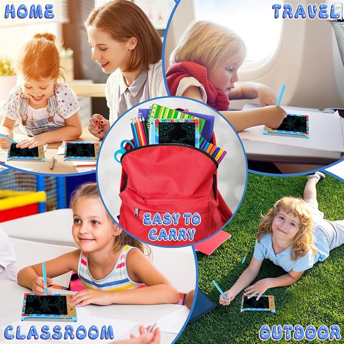 Nezyo 12 Pack Hawaiian Luau Party Favors Mini LCD Writing Tablet 4.6 Inch Doodle Board Drawing Tablet Pads for Beach Pool Birthday Party Goodie Bag Stuffers Classroom Gifts Rewards Pinata Filler