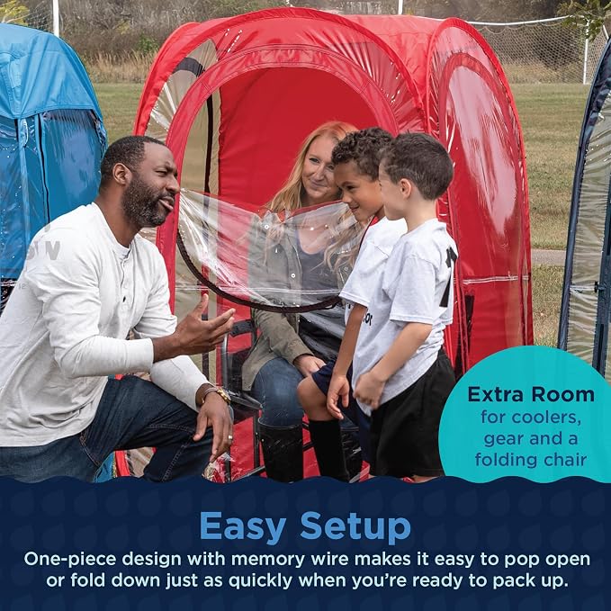 WeatherPod® Pop-Up Sports Tent 1-2 Person – Instant Setup MyPod™ Original Shark Tank All-Weather Shelter for Outdoor Sports, Rain, Wind & Cold