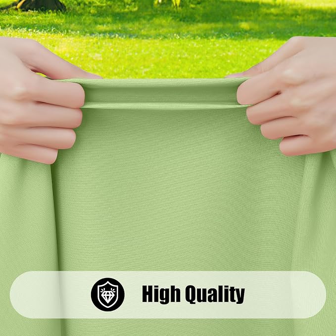 Smiry 4 Pack Rectangle Picnic Table Cloth, Waterproof Elastic Fitted Tablecloths, Washable Polyester Rectangular Patio Table Cover for Camping, Indoor and Outdoor (Sage Green, 30"x72")