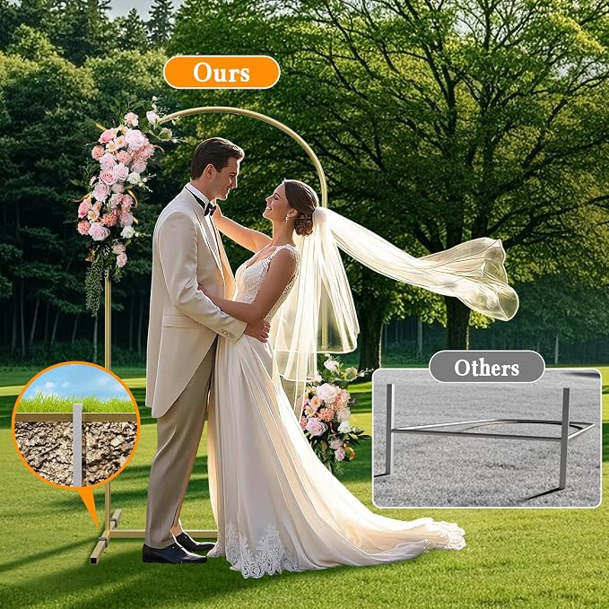 Wedding Arch Stand and Arch Cover 6.6ft, Photo Arch Backdrop Stand Cover Set with 100 Party Multi-Colored Balloons for Birthday Party Baby Shower Graduation Ceremony Decoration