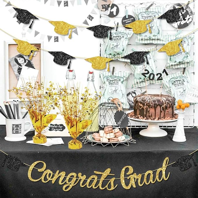12 Pack Gold Metallic Foil Spray Centerpiece Star Table Decoration Burst Table Centerpieces for Birthday New Year Wedding Anniversary Graduation Party Supply (Gold)