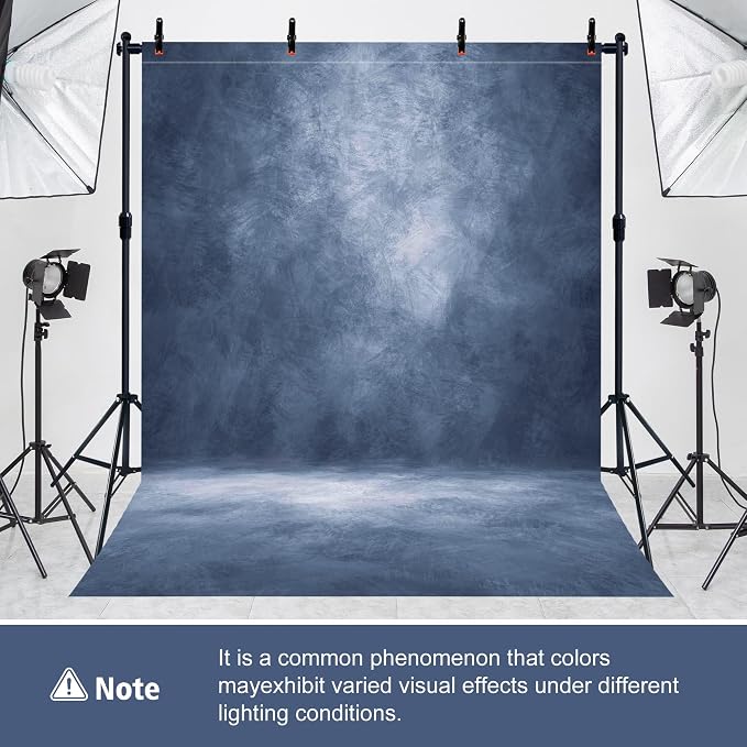 6.5x6.5 ft Photo Backdrop Stand with 6Wx8H ft Abstract Backdrop,Blue | 2-in-1 Portable, 6.5Wx6.5H ft Adjustable Stand, 6Wx8H ft Abstract photography background, 8 Clamps, Storage Bag Included