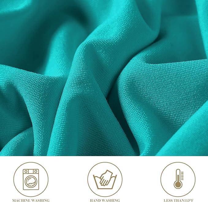 magalo 20 Pack Turquoise Spandex Folding Waterproof Chair Cover, Stretch Chair Cover Protector for Wedding, Party, Dining Banquet and Other Special Events