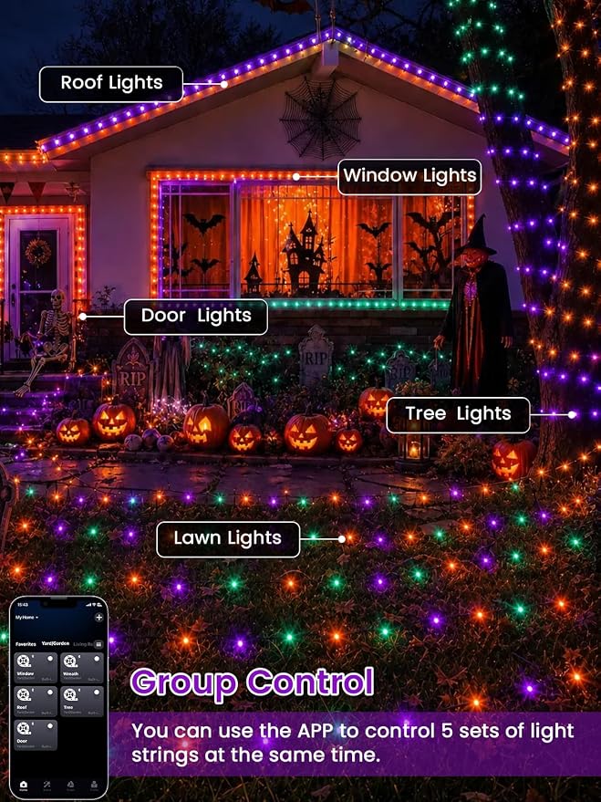 Smart Color Changing Christmas Lights with Remote & App Control, 66 FT 200 LED RGB String Lights with Timer, Music Sync Multiple Modes Twinkle Christmas Tree Light Waterproof Indoor Outdoor Xmas Decor
