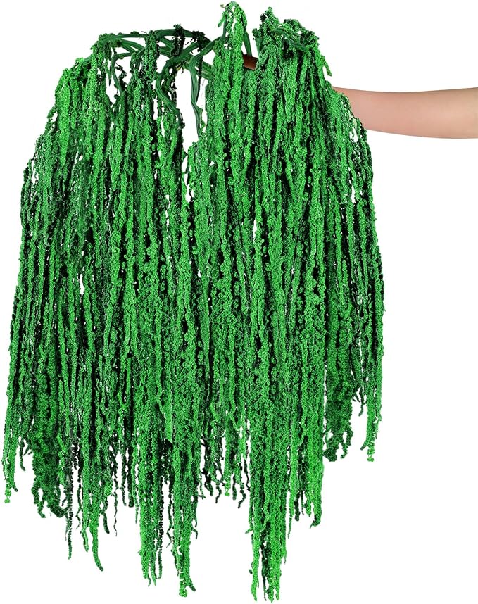 Suncalla Spring Natural Dried Amaranthus Hanging Flowers Amaranthus Artificial Flowers for Wedding Arch Bouquet Floral Garland Wall Home Decoration