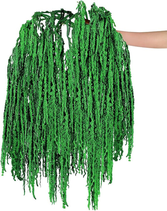 Suncalla Spring Natural Dried Amaranthus Hanging Flowers Amaranthus Artificial Flowers for Wedding Arch Bouquet Floral Garland Wall Home Decoration