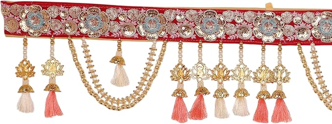 Artificial Toran Flower Design Garland Door Toran Wall Hanging Decorative Torans Hanging Bandanwar for Wedding Indian Festival Indian Traditional Decorations Home Entrance Festival Décor(Size:-46")