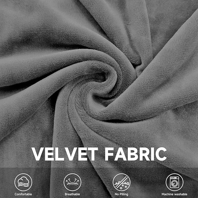 Velvet Wingback Dining Chair Cover Soft Stretch Accent Chair Cover Slipcover Thick Plush Wing Back Chairs Covers Furniture Protect Washable Chairs Protector Covers for Dining Room (Dark Grey, 4)