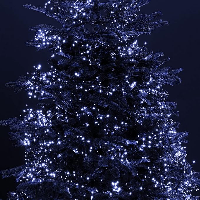 Dazzle Bright Christmas String Lights, 100 LED 33 FT Connectable Fairy Lights with 8 Modes, Waterproof Christmas Decorations for Indoor Outdoor Holiday Party Home Tree Decor (White)