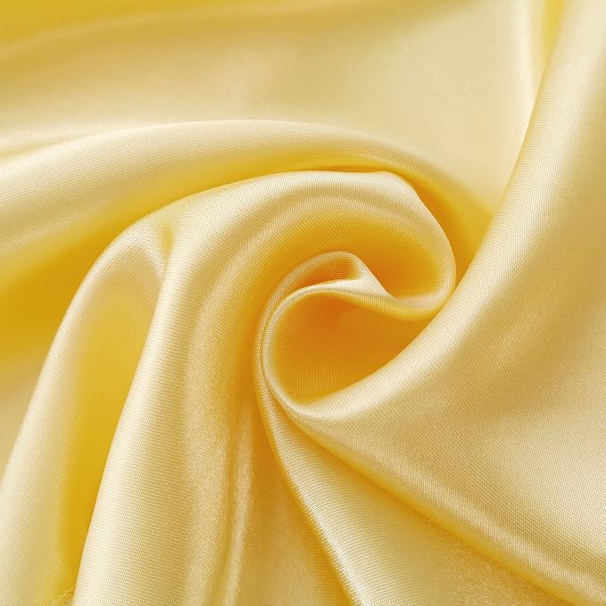 Horbaunal 2 Pack Light Gold Satin Table Runner 12 x 108 Inch, Smooth Table Runners for Wedding Banquets Birthday Party
