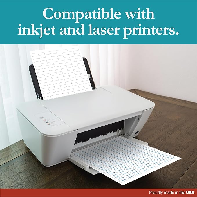 Premium Label Supply White Sticker Barcode Labels – 1" x 0.5" – Laser/Inkjet Compatible – (160 per Sheet), 2000 Sheets – 320,000 Total Adhesive Labels