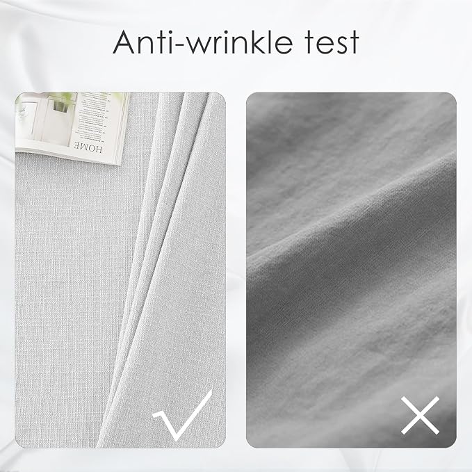 BALCONY & FALCON Rectangle Tablecloth Washable Wrinkle Resistant and Water Proof Table Cloth Decorative Linen Fabric Tablecloths for Dining Parties Kitchen Wedding and Outdoor Use (Owl Gray, 90x156)