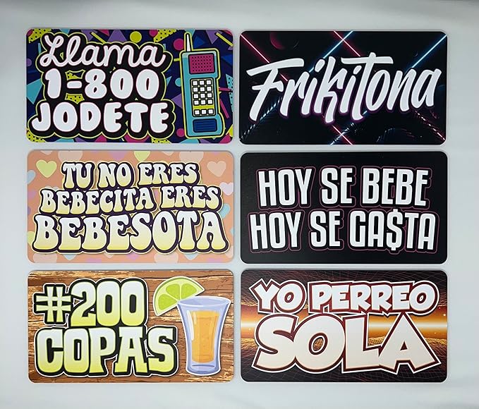 KING PROPS Reggaeton Retro Photo Props - Spanish Photo Booth Prop – 6 Count Fun Birthday Decorations and Quinceanera Photo Booth Props – Fun Multi Color Photo Booth Props Set – Double-Sided PVC Props
